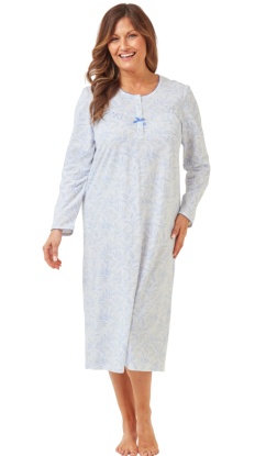 Marlon Floral Trail Long Sleeve Cotton Nightdress